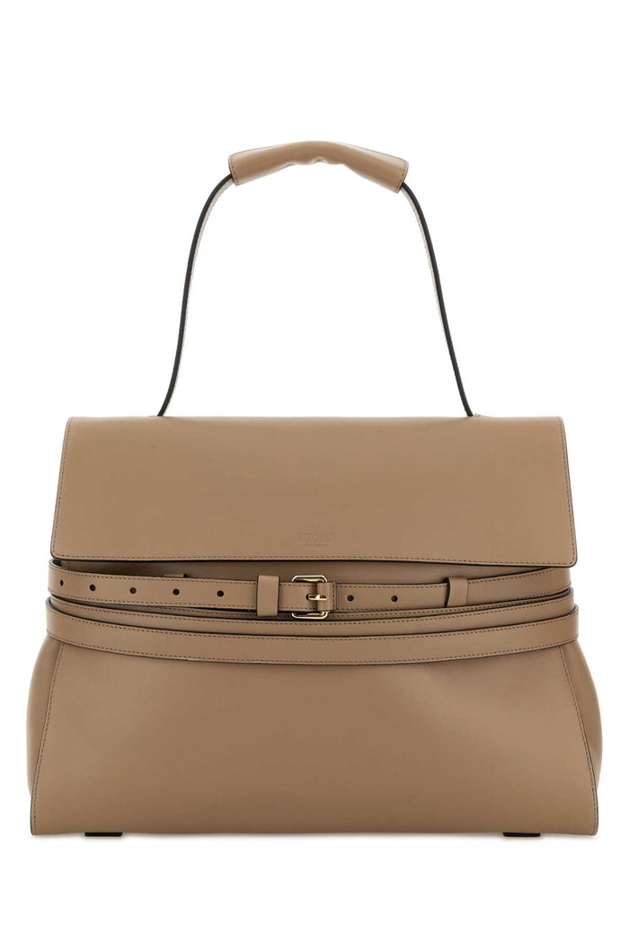 Beige Nappa Leather Shoulder Bag Ecru Borse A Tracolla