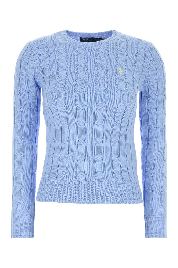 Light Blue Cotton Sweater 512 Exterior: Maglieria