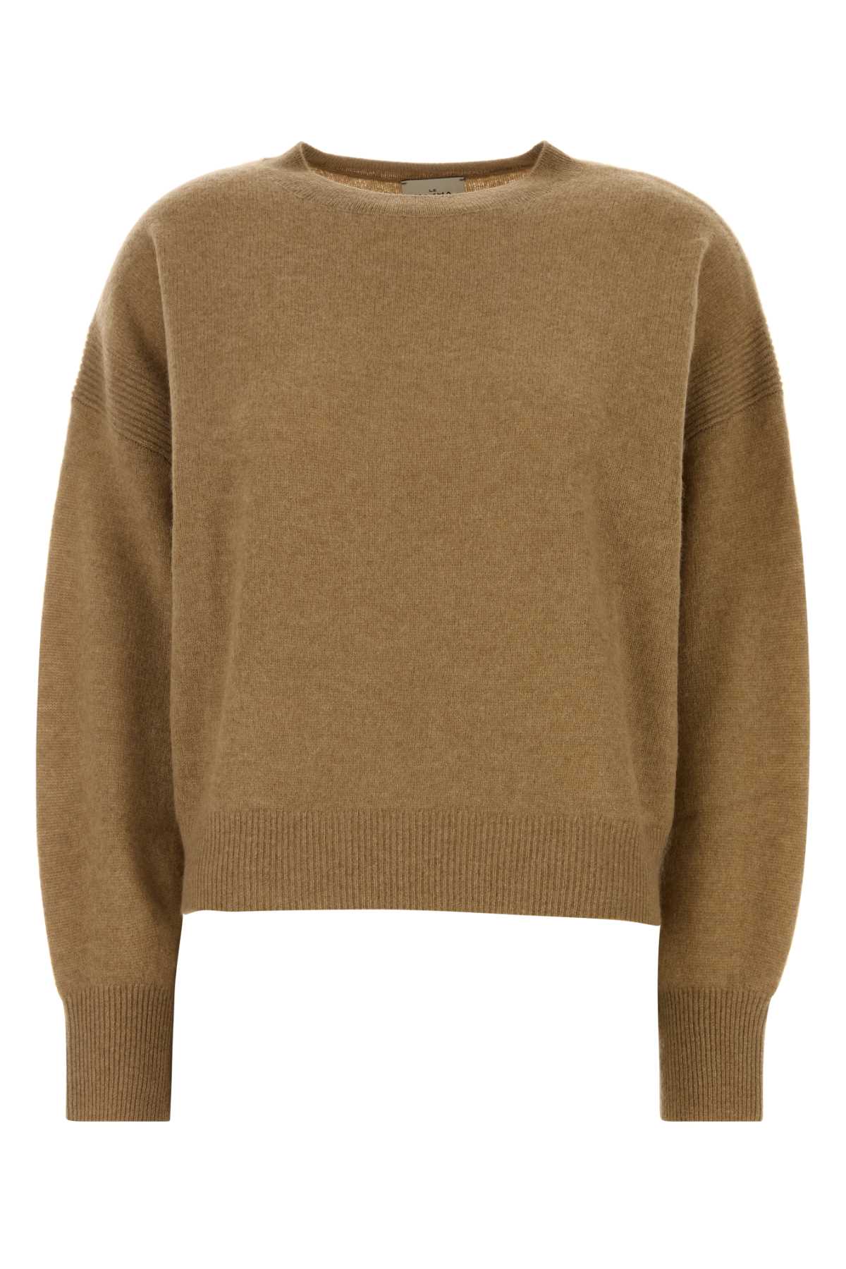 Biscuit Cashmere Modena Sweater Camel Exterior: Organic Maglieria
