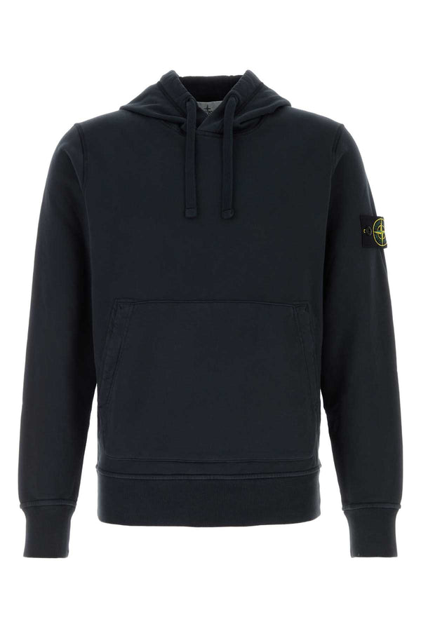 Stone Island Sweater 100% Cotton hoodie in navy