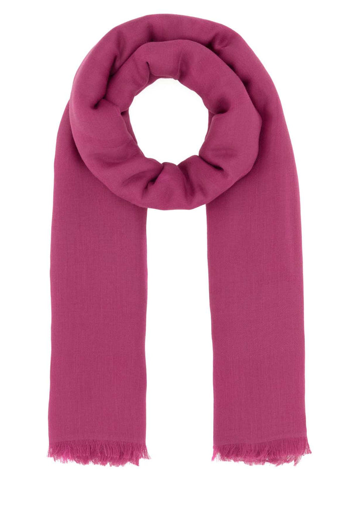 Fuchsia Cotton Blend Aeremi Scarf Rosa Shocking Sciarpe E Foulard