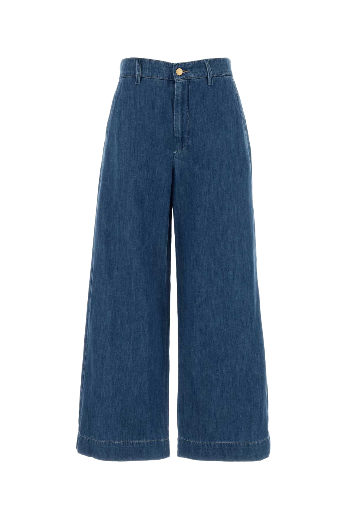 Denim Astice Jeans Blu Notte Exterior: Cotton Linen Pantaloni