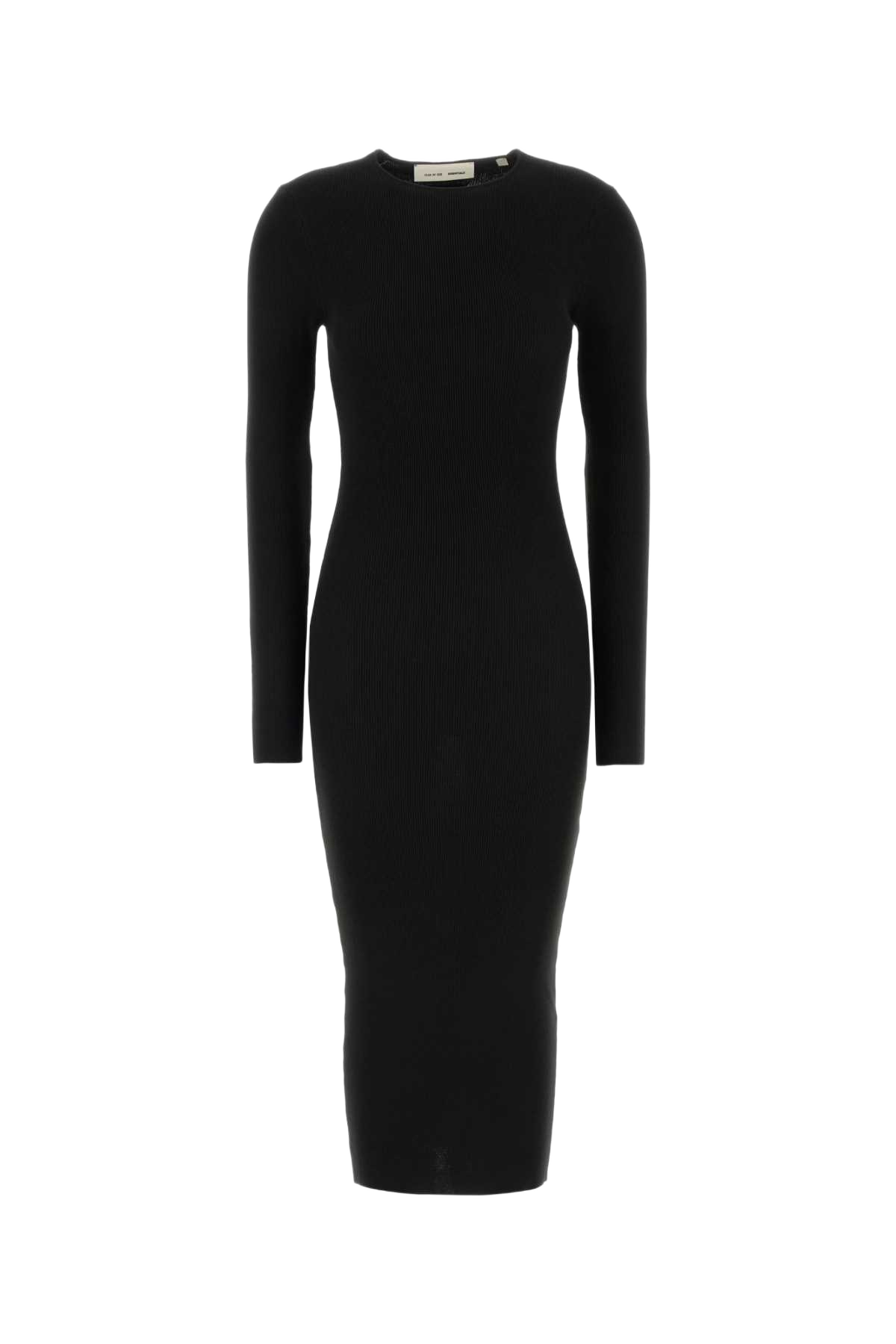 Black Polyester Blend Dress Vintageblack Exterior: Nylon Abiti