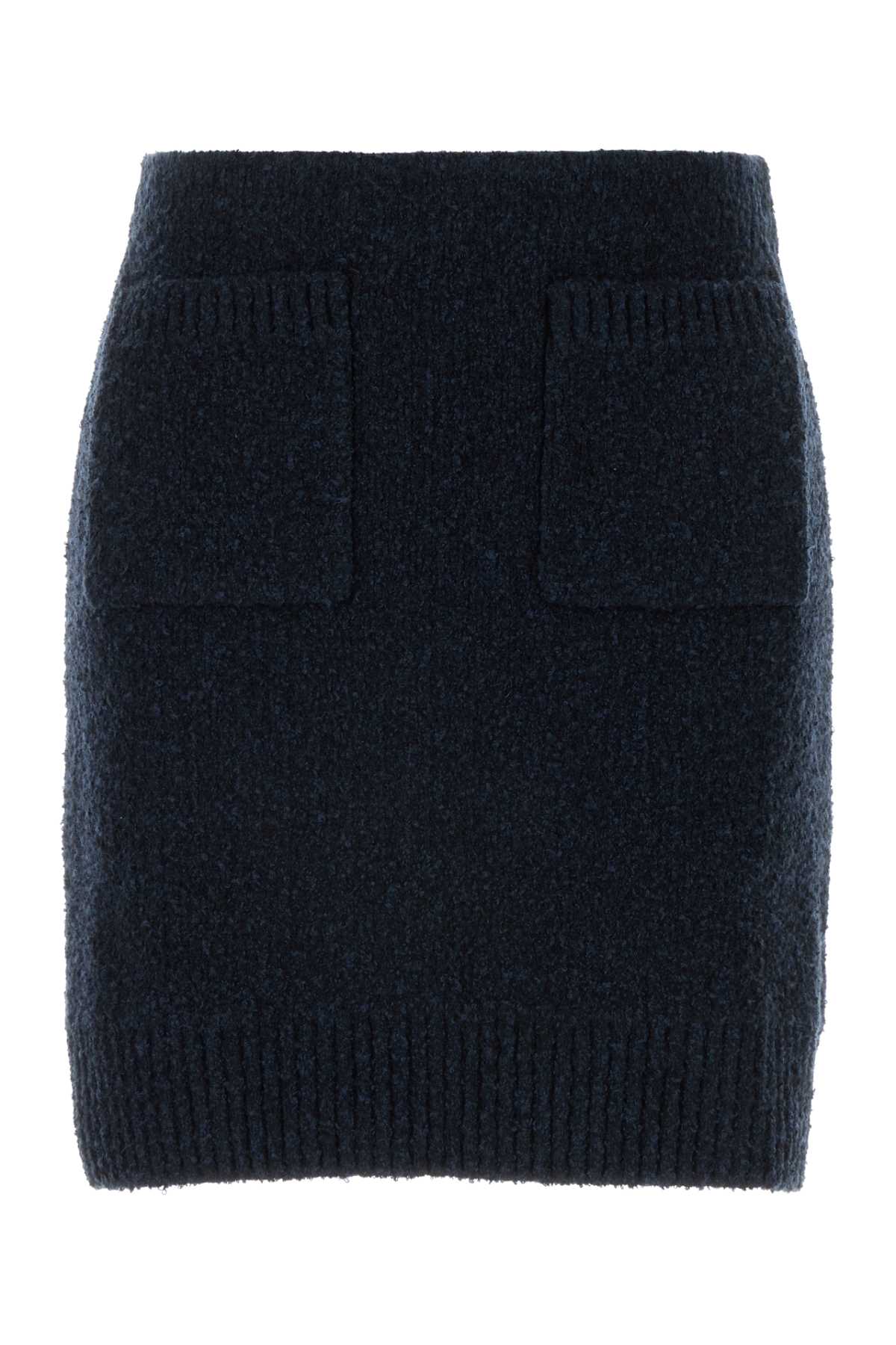 Midnight Blue Bouclã© Mini Skirt Navy Gonne