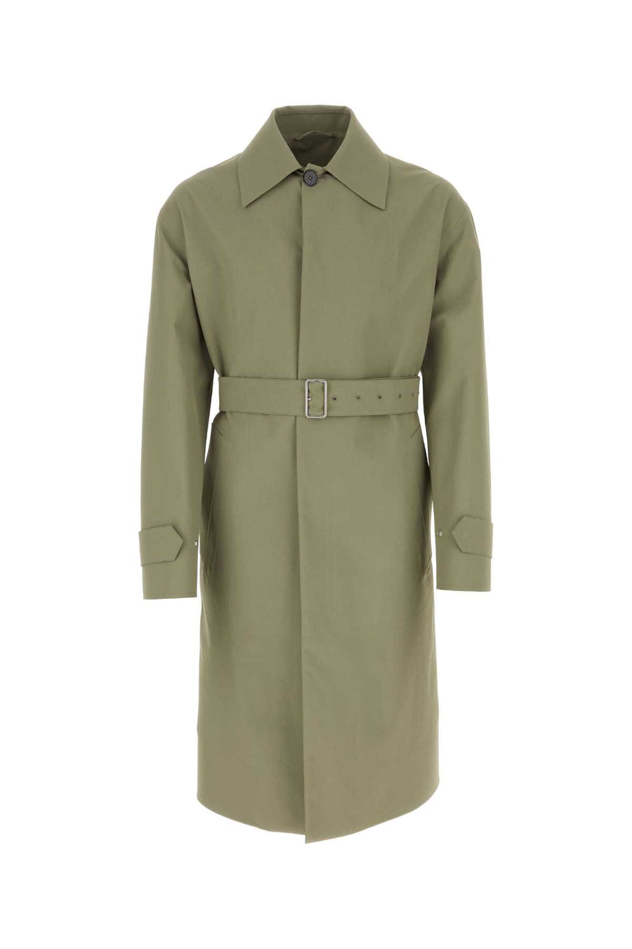 Jil Sander 100% Cotton trench coat in green
