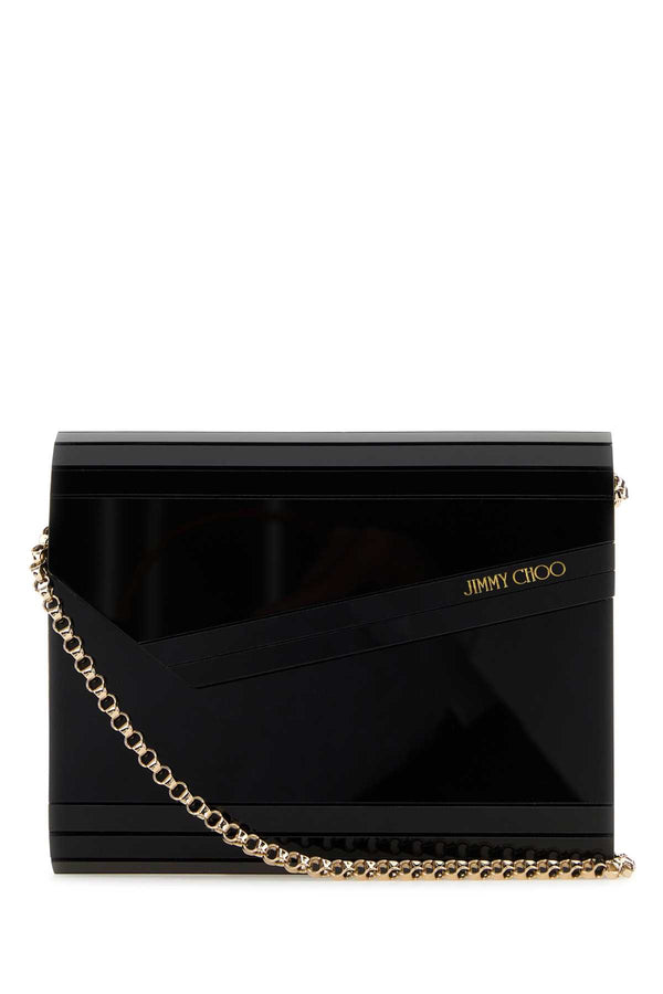 Jimmy Choo 75% acrylic clutch in black