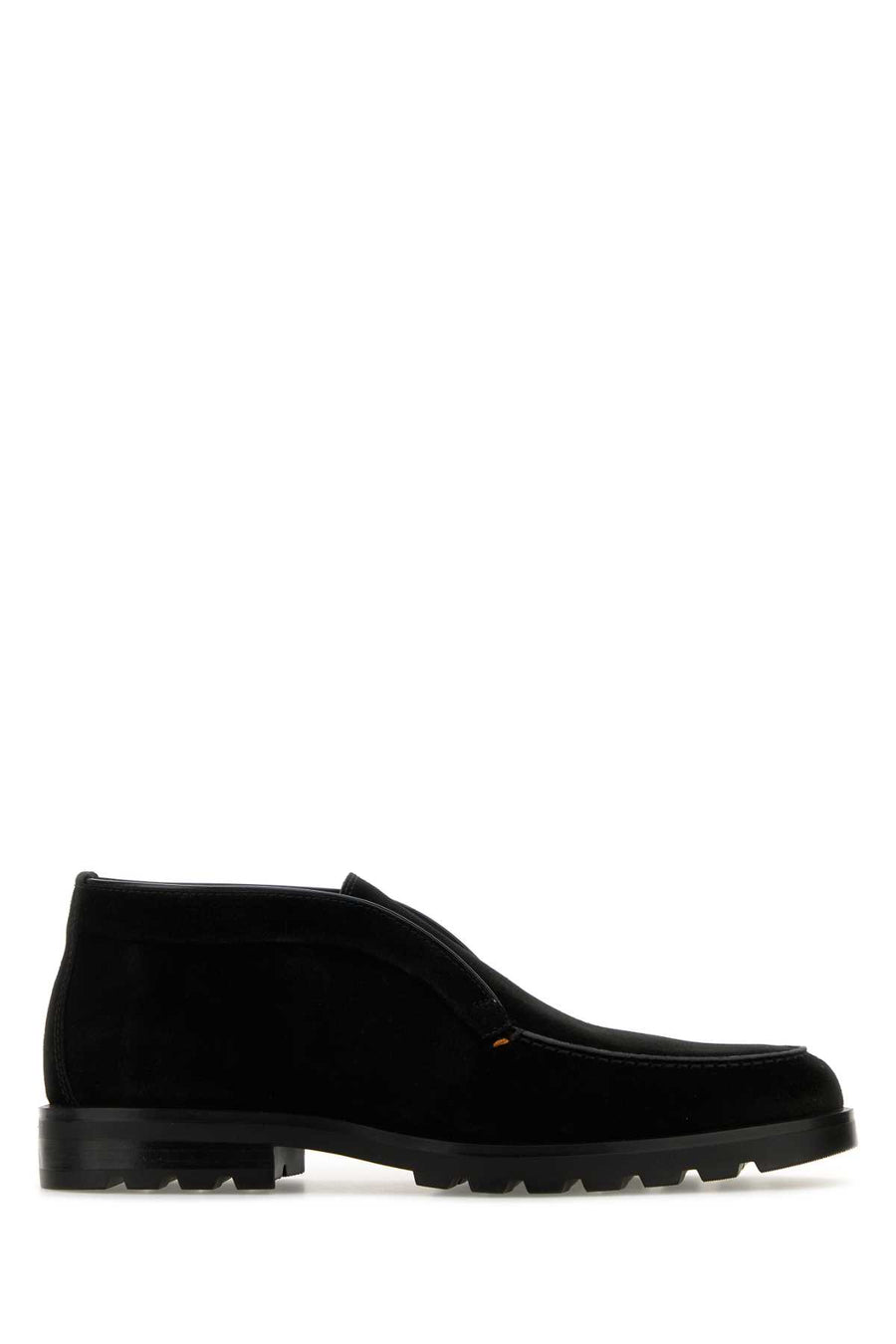 Santoni Exterior: 100% Suede loafer in black