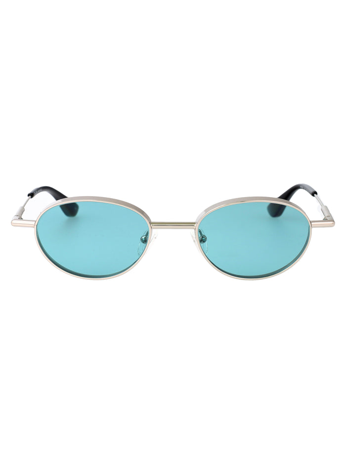 Am0523s 003 Silver-silver-green Metal Sunglasses