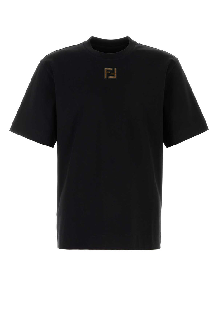 Nero+nocciola Exterior: Cotton T-shirt