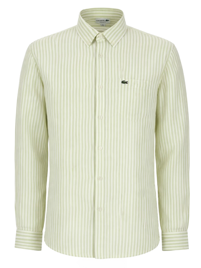 Camicia Con Logo Green Linen Shirt