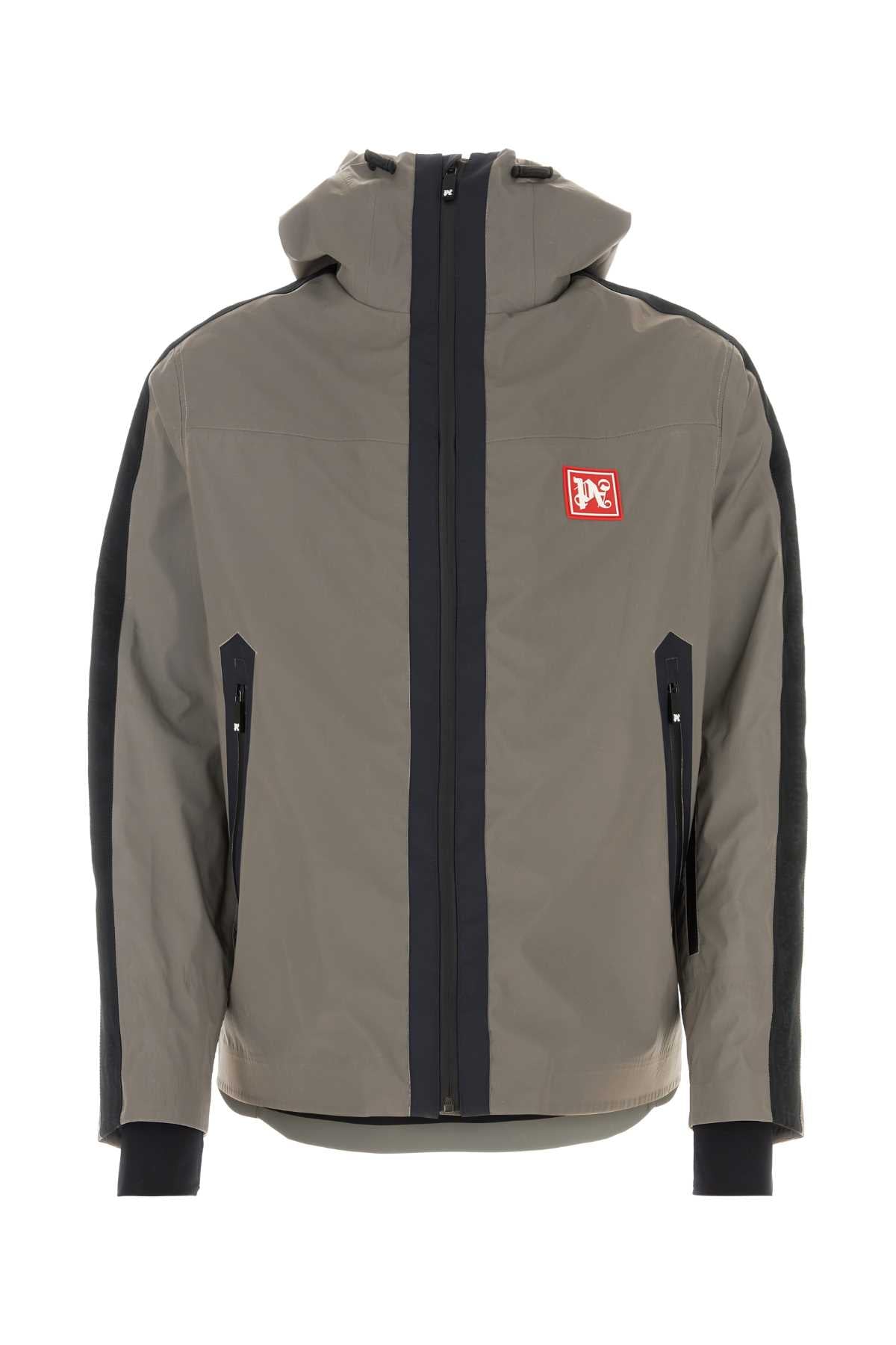 Silver Polyester Ski Jacket Silverblack Giubbini