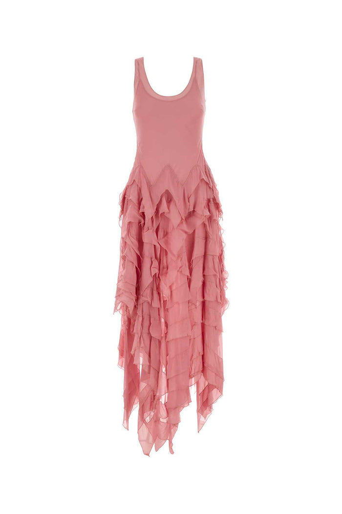 Pink Georgette Dress Rosa Abiti