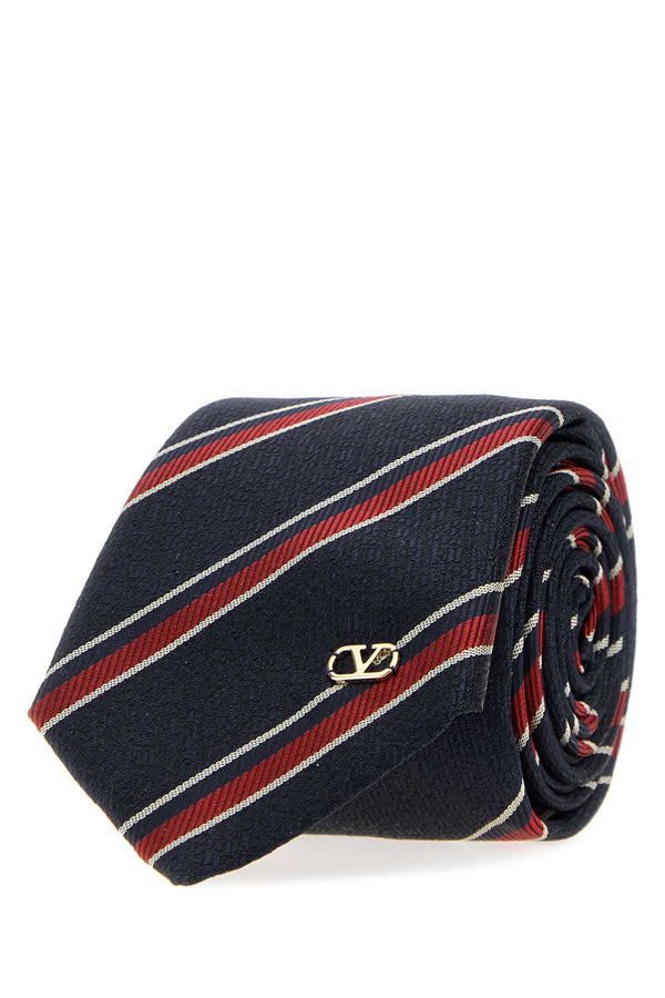 Valentino Garavani 100% Silk (Exterior and Lining) necktie in navy