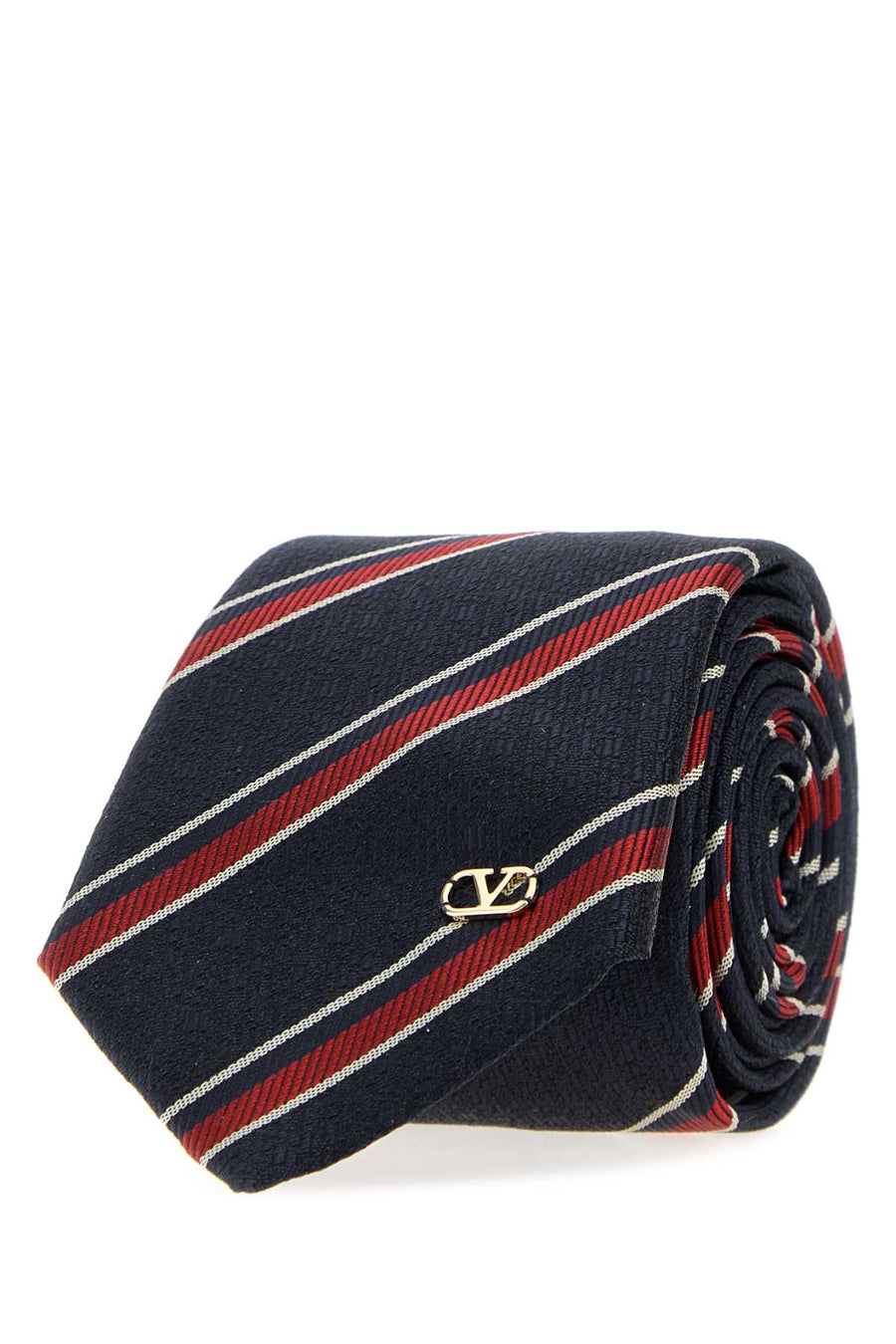 Valentino Garavani 100% Silk (Exterior and Lining) necktie in navy