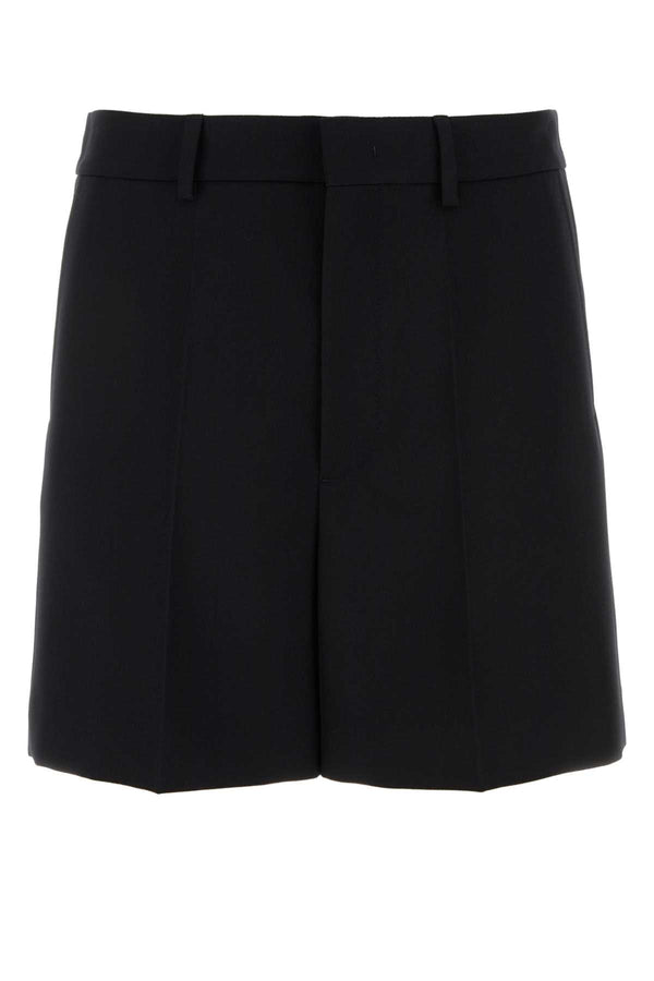 Valentino Garavani 100% Virgin wool bermuda shorts in black