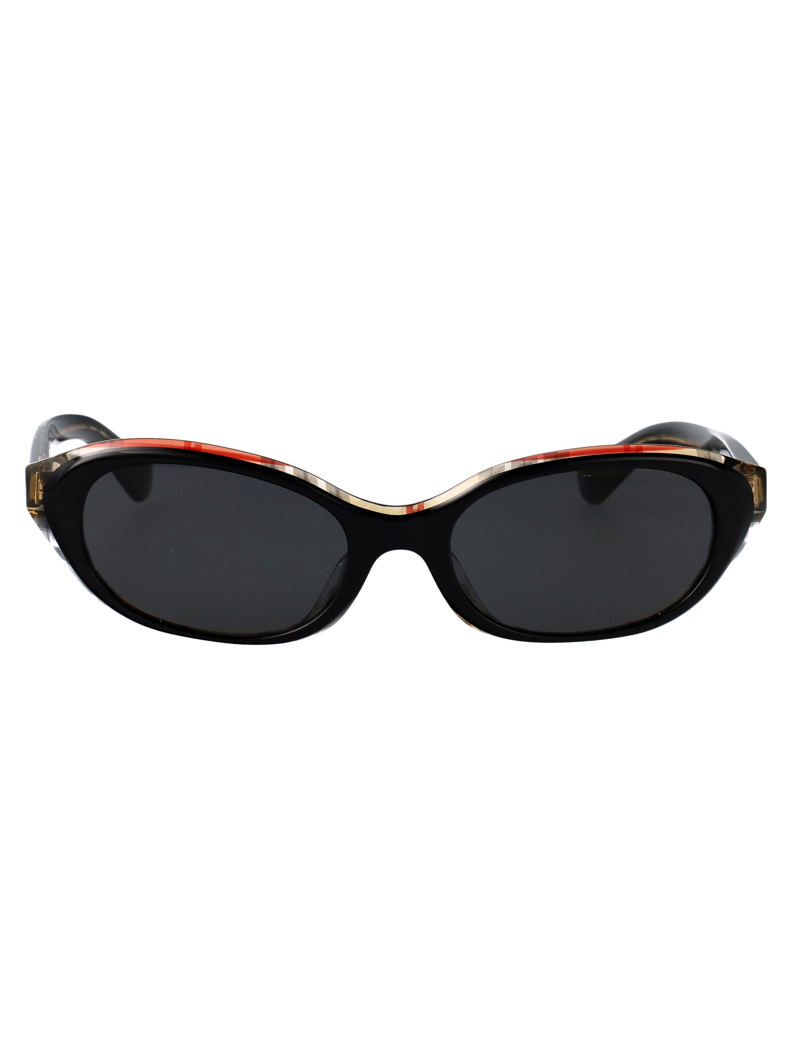 Check Black Acetate Sunglasses