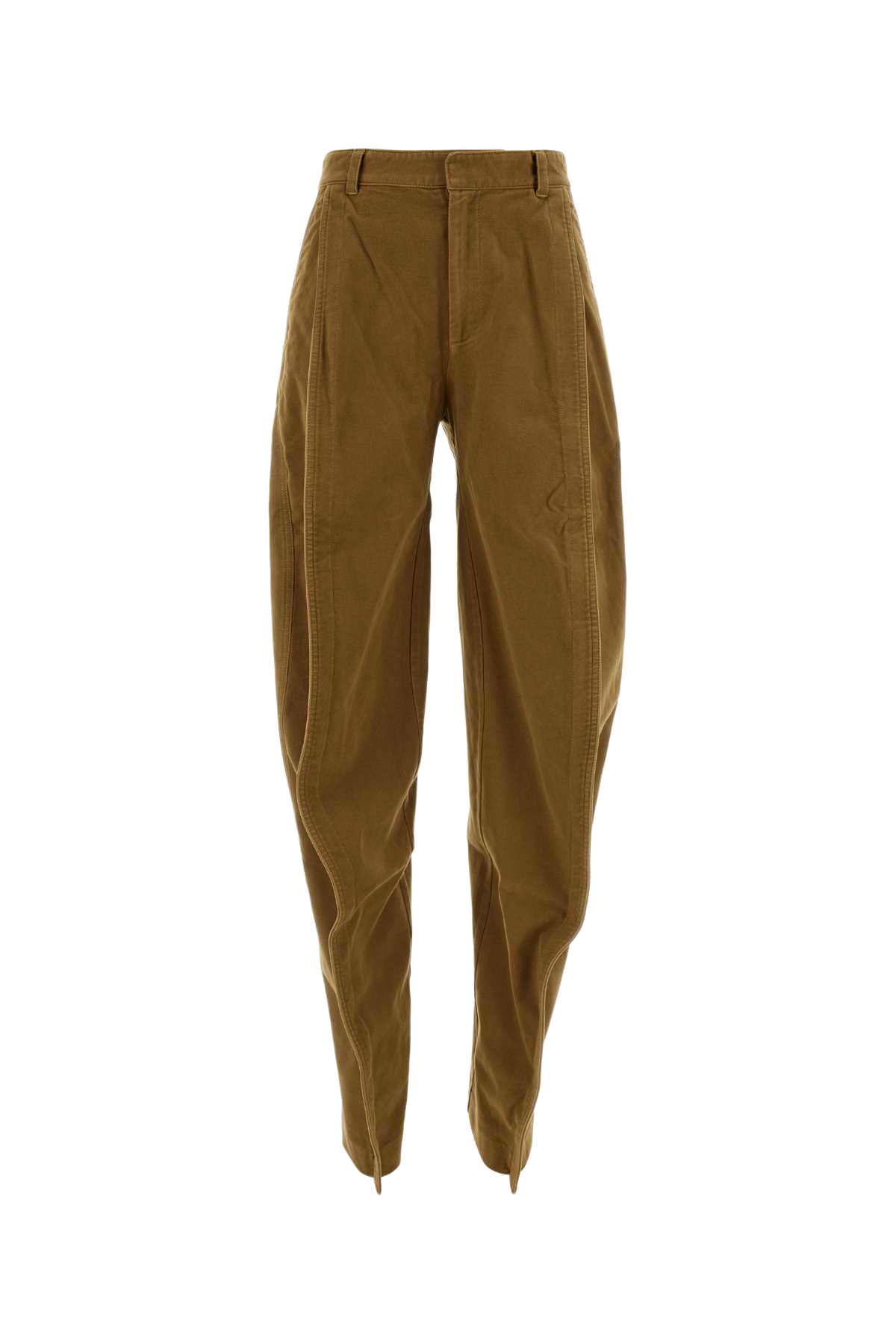 Caramel Stretch Velvet Pant Darkbeige Exterior: Cotton Elastane Pantaloni