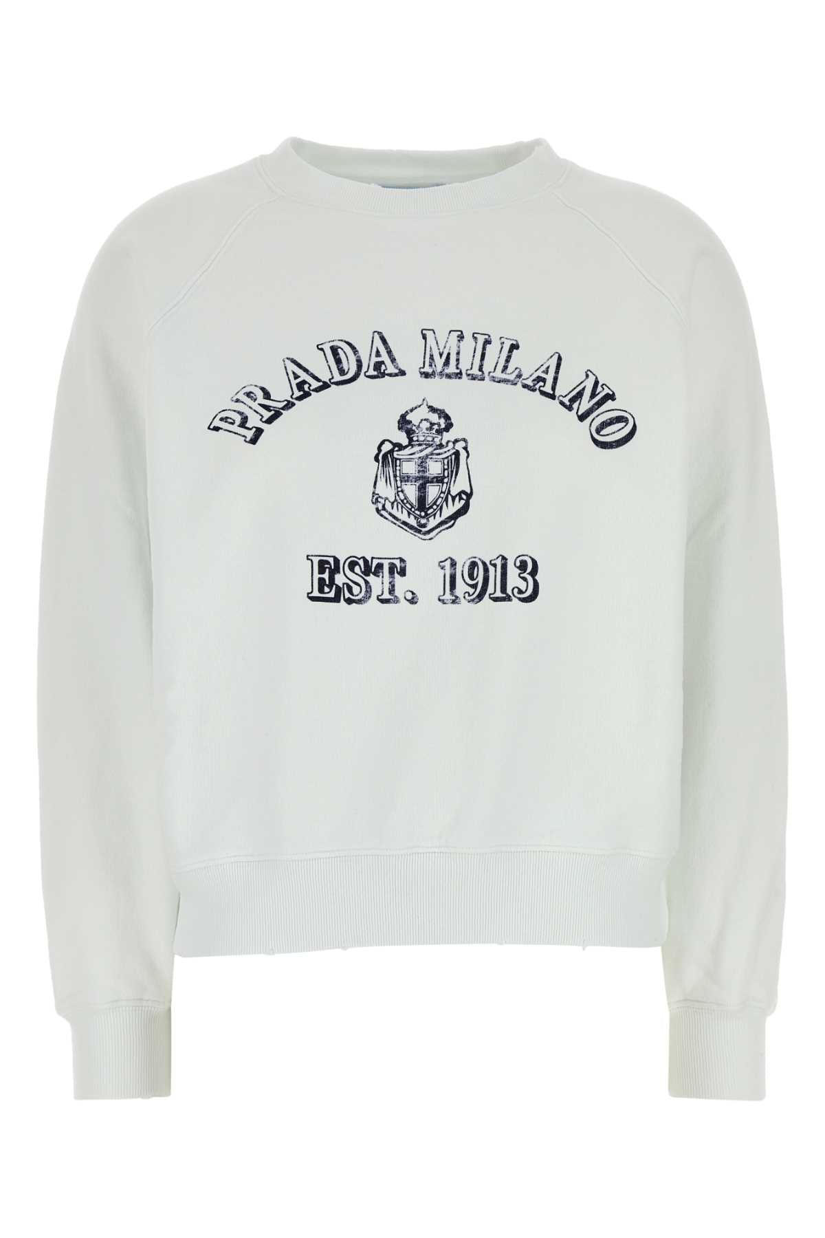 White Cotton Sweatshirt Bianco Felpe