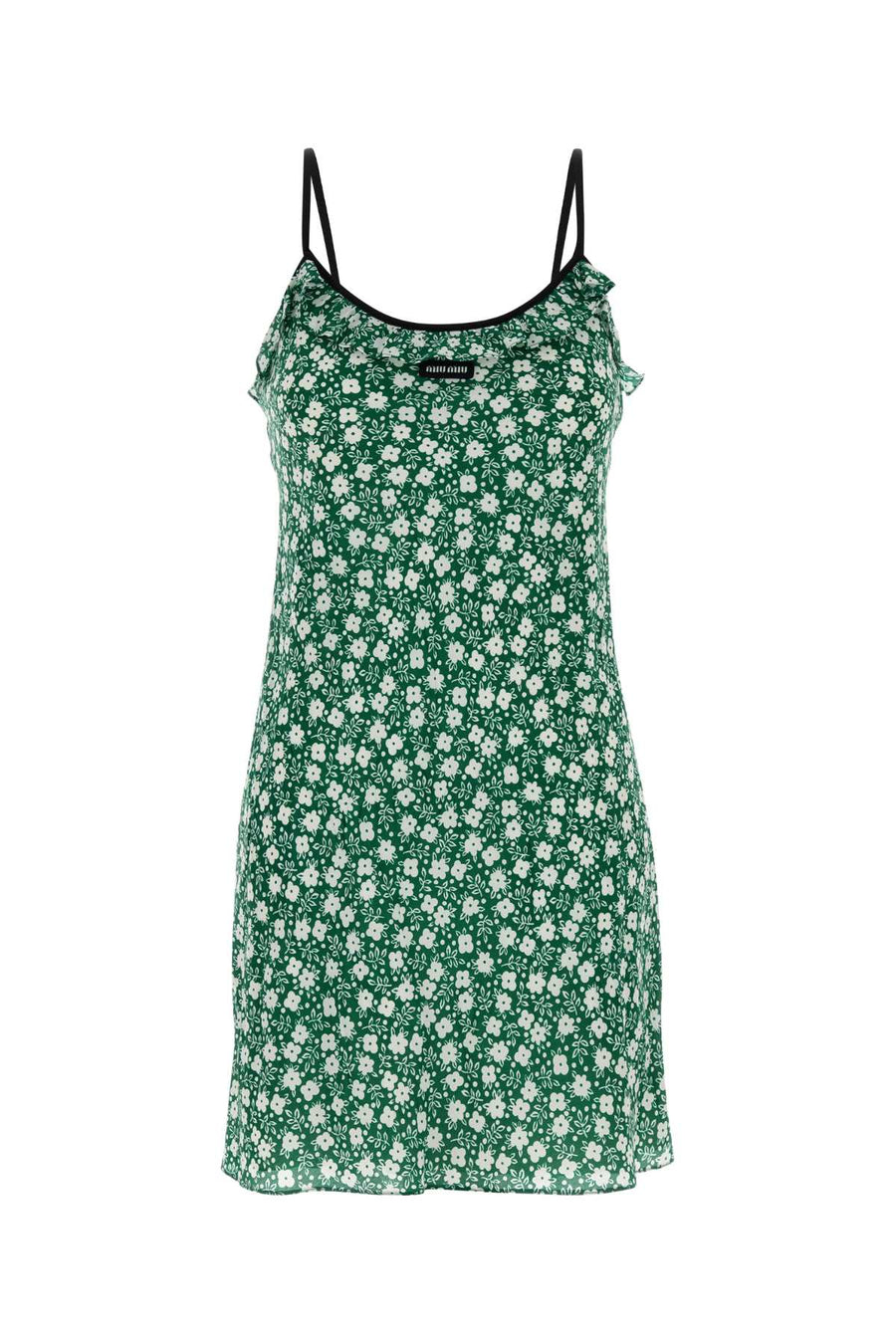 Miu Miu Exterior: 100% Silk; Lining: 100% Recycled polyester dress in green