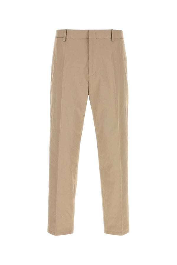 Jil Sander 100% Cotton trousers in beige