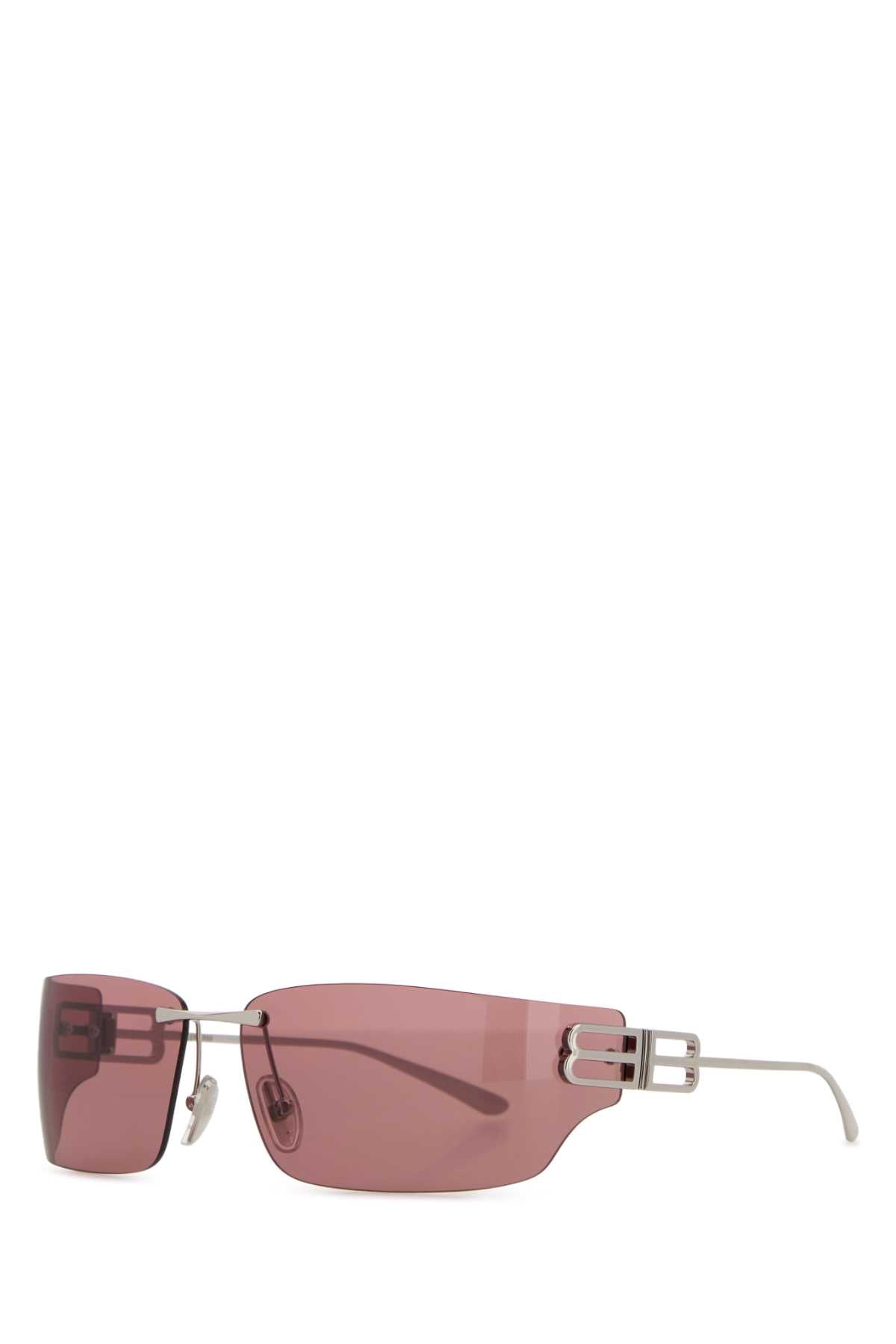 Silver Metal Gossip Sunglasses Silver/pink Occhiali Da Sole