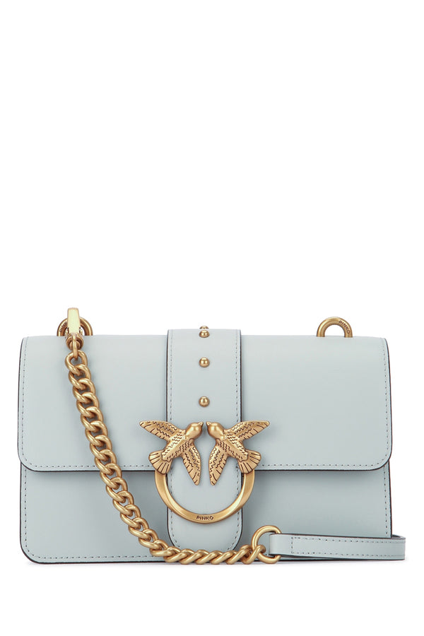 Pinko Vitello 100% Leather shoulder bag in blue