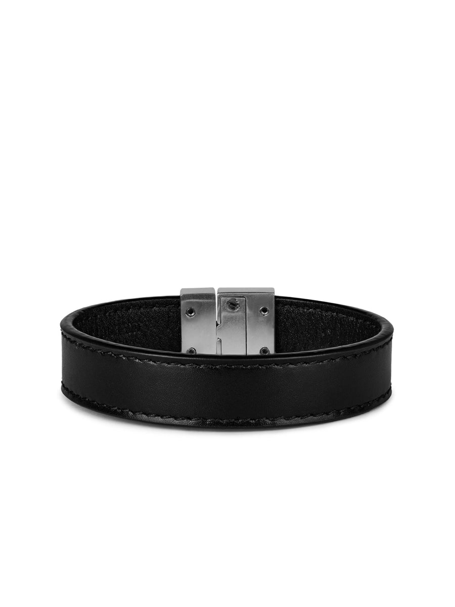 Saint Laurent Leather bracelet in black