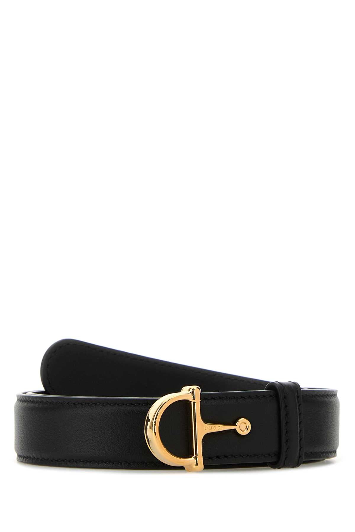 Black Calf Skin Cinture