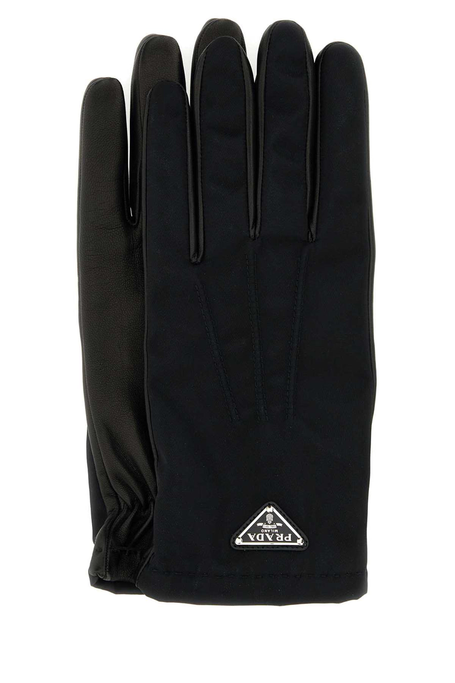 Prada 100% Nylon gloves in black