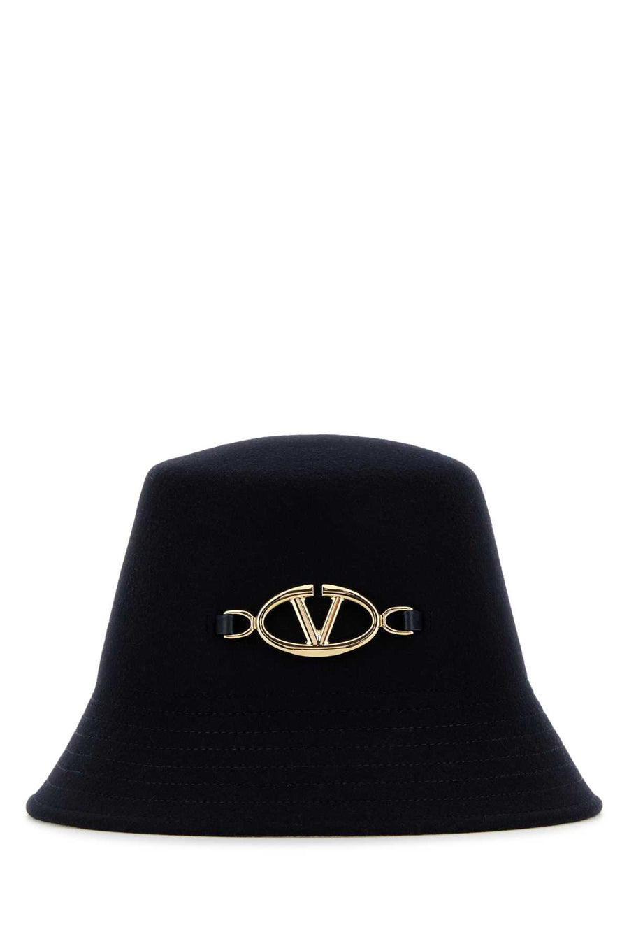 Valentino Garavani 5W2HGA25GMB Exterior: 100% Wool; Lining: 100% Polyester bucket hat in black
