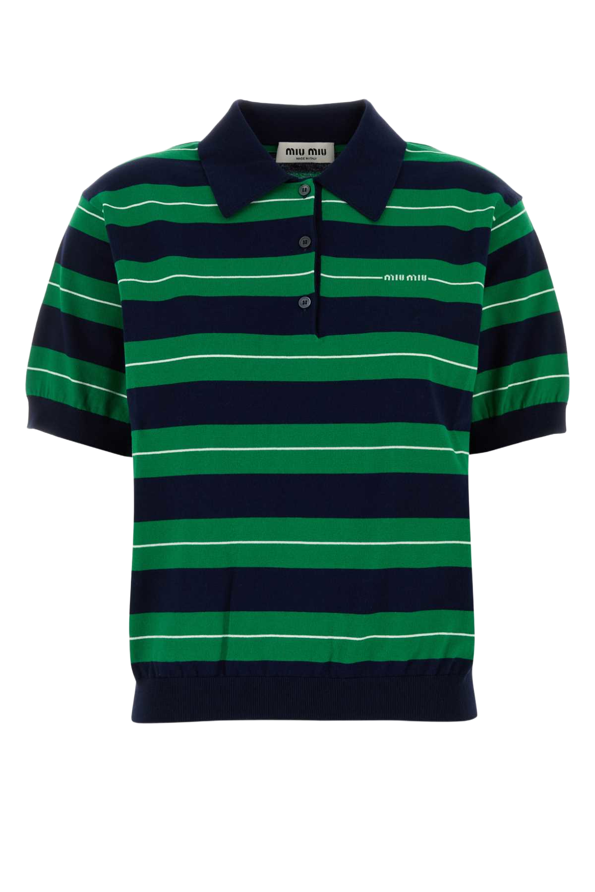 Embroidered Cotton Polo Shirt Bluverde Co-trochusniloticus