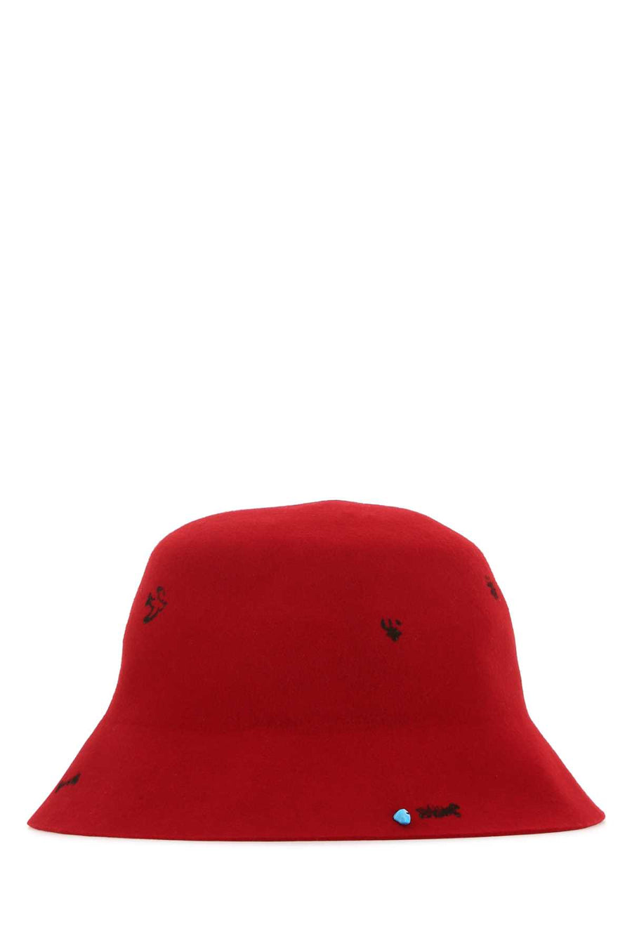 Superduper CAPPELLO 100% Wool bucket hat in red