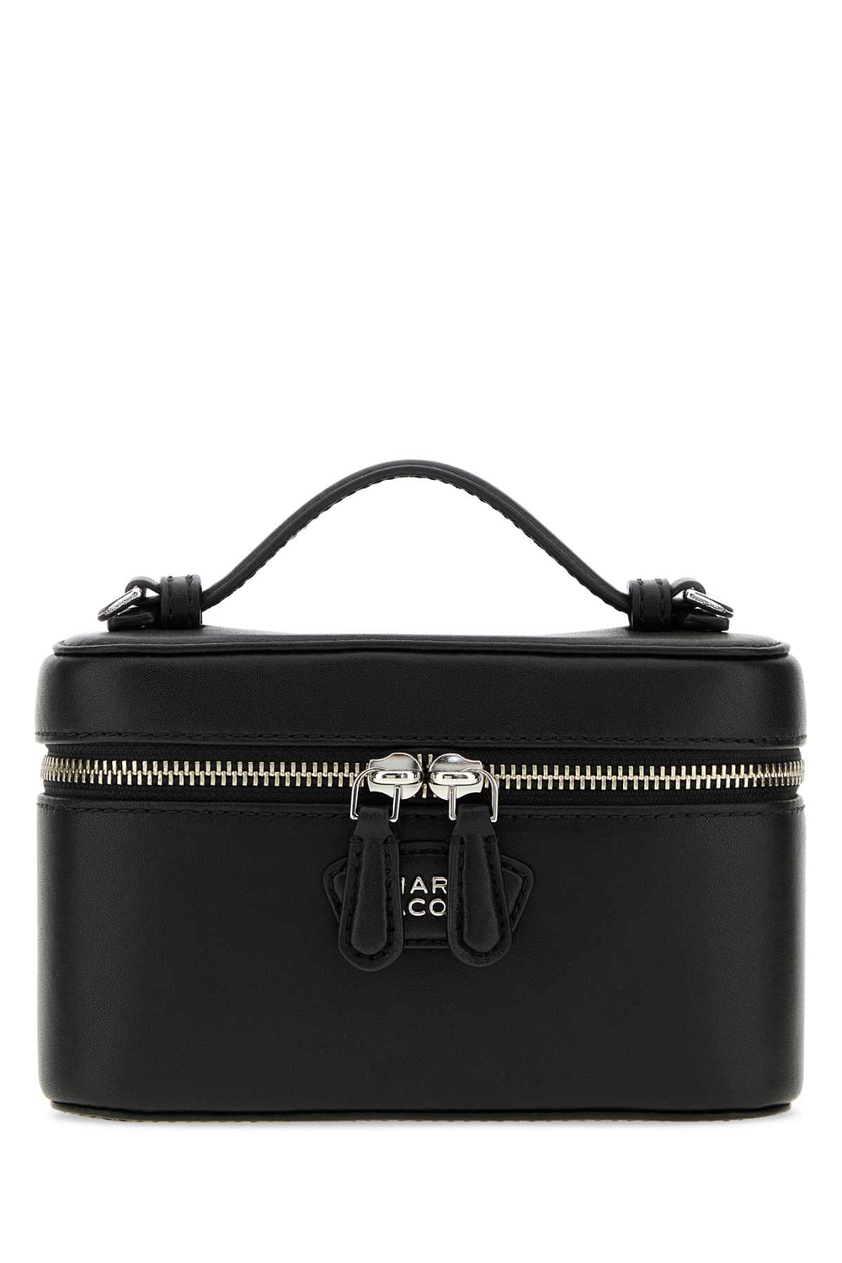 Black Leather The Everyday Vanity Handbag Borse A Mano