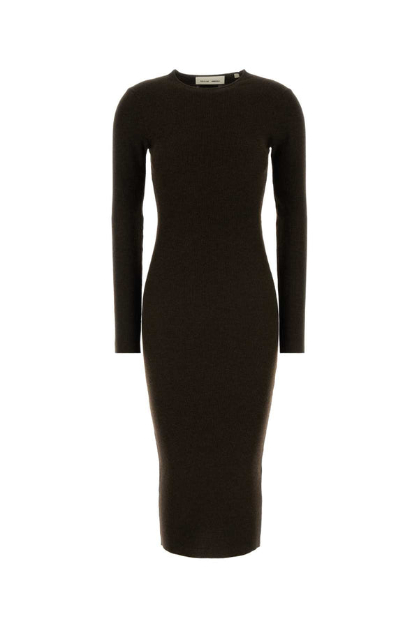 Fear Of God Essential Long 88% Polyester dress in brown