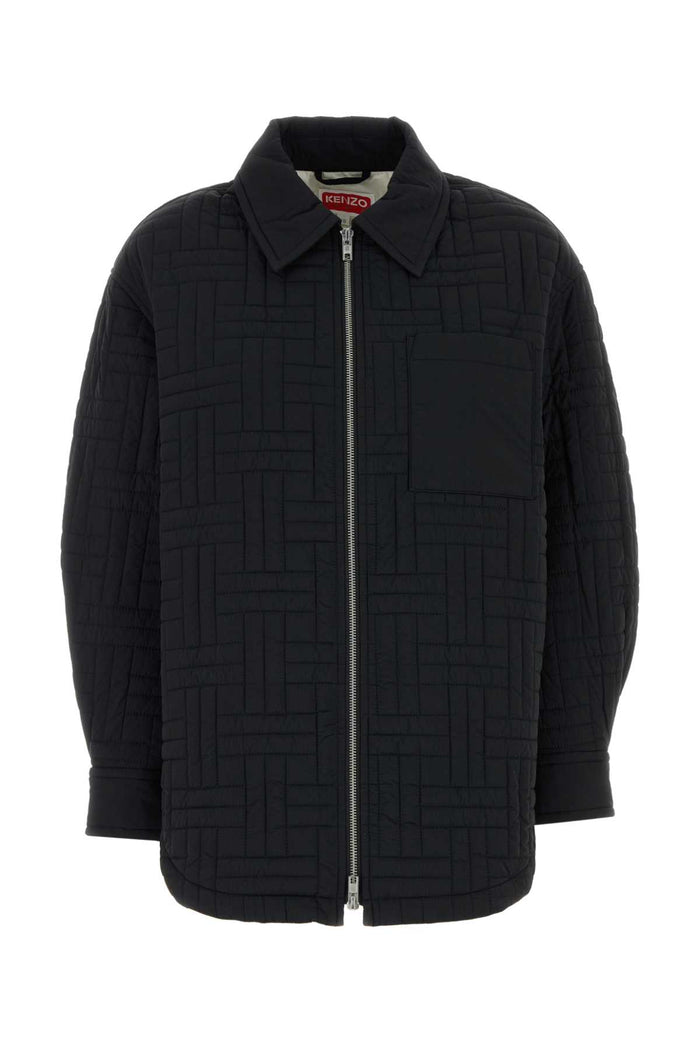 Black Nylon Oversize Jacket Giubbini