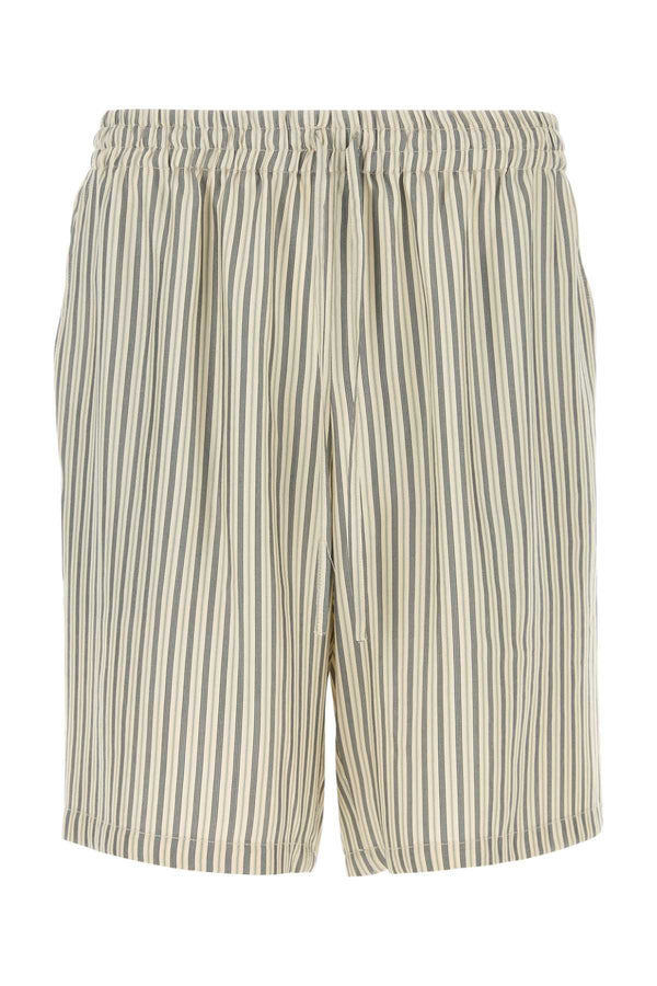 Le Kasha 100% Silk bermuda shorts in beige