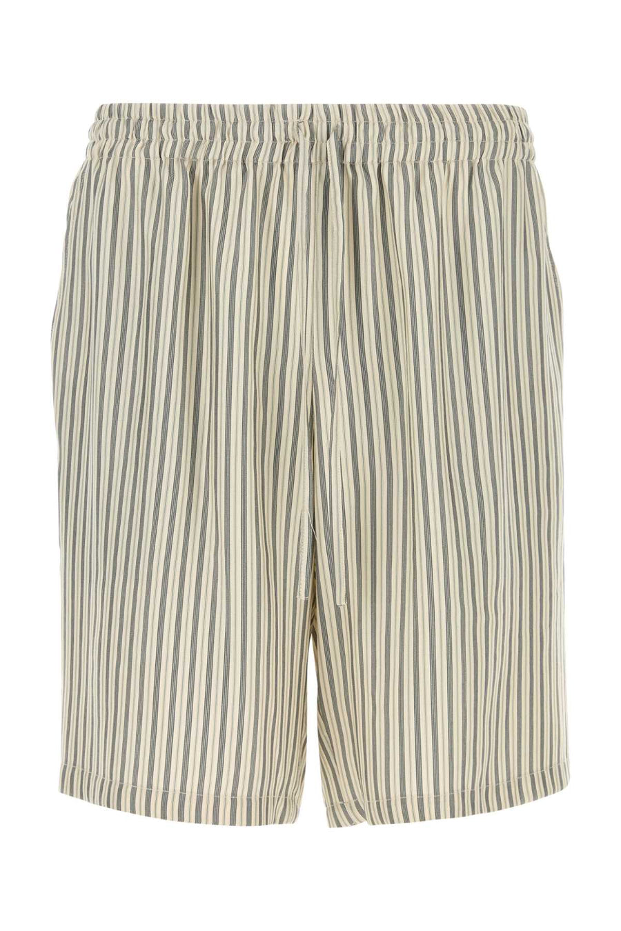 Le Kasha 100% Silk bermuda shorts in beige