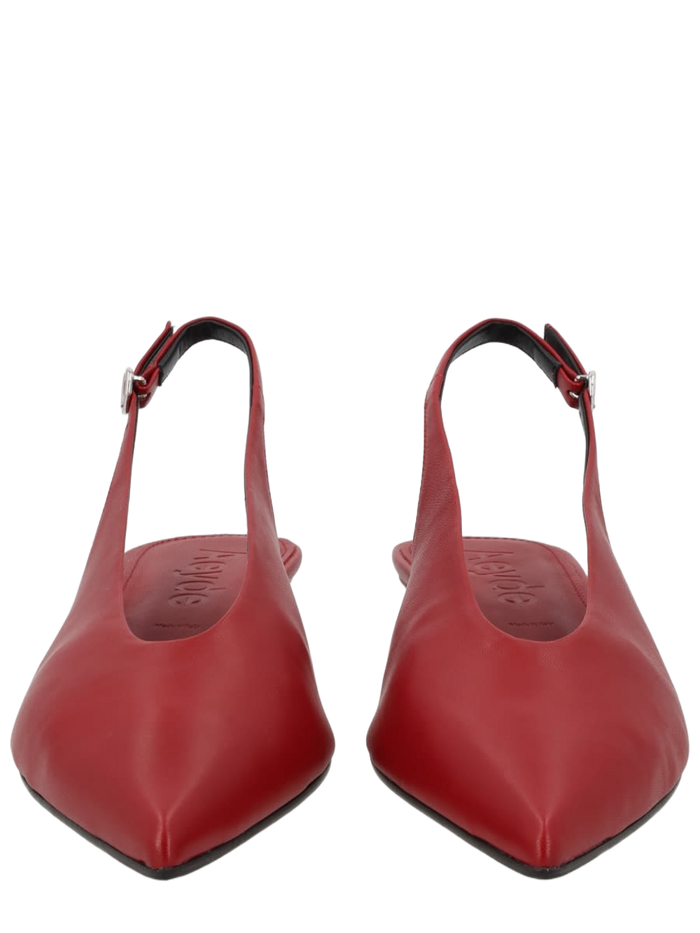 Kitten Shoes Red Leather Heels