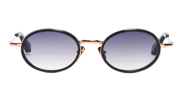Eddie - C134 Dark Navy Blue Rose Gold Nd Metal Sunglasses