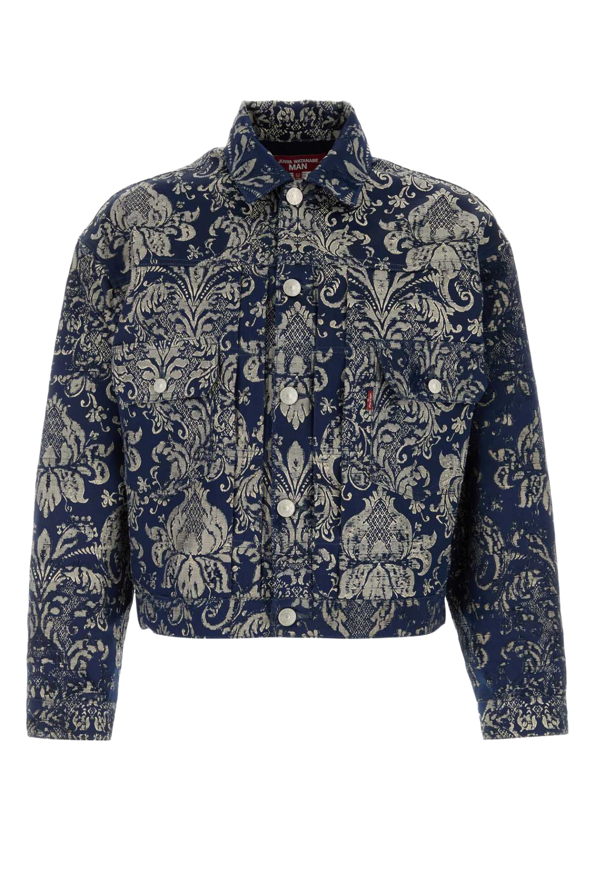 Embroidered Jacquard Junya Watanabe X Levi S Jacket Navybeige Giacche E Gilet
