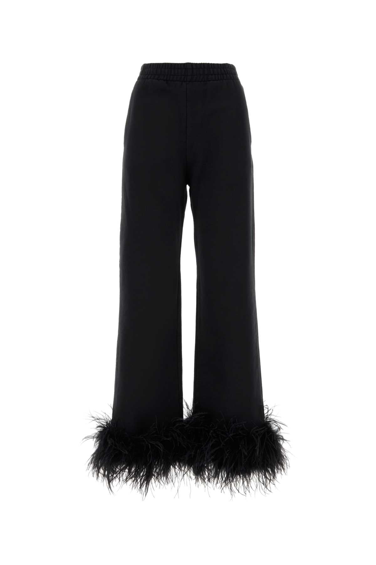 Black Cotton Joggers Nero Pantaloni