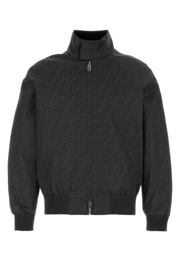 Fendi Exterior: 65% Polyester 35% Cotton; Lining: 100% Nylon jacket in gray