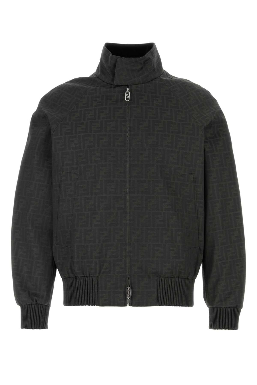 Fendi Exterior: 65% Polyester 35% Cotton; Lining: 100% Nylon jacket in gray