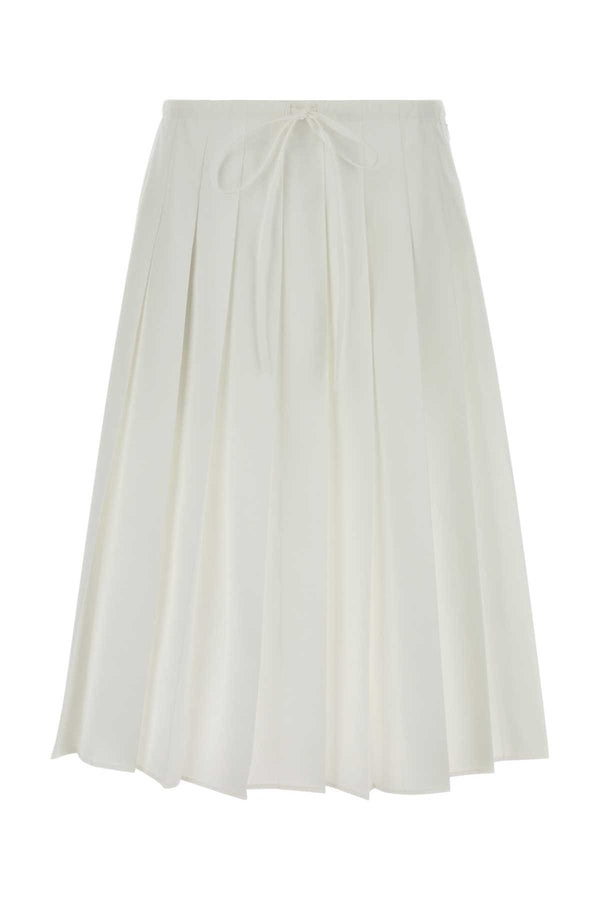 Prada 65% Polyester skirt in white