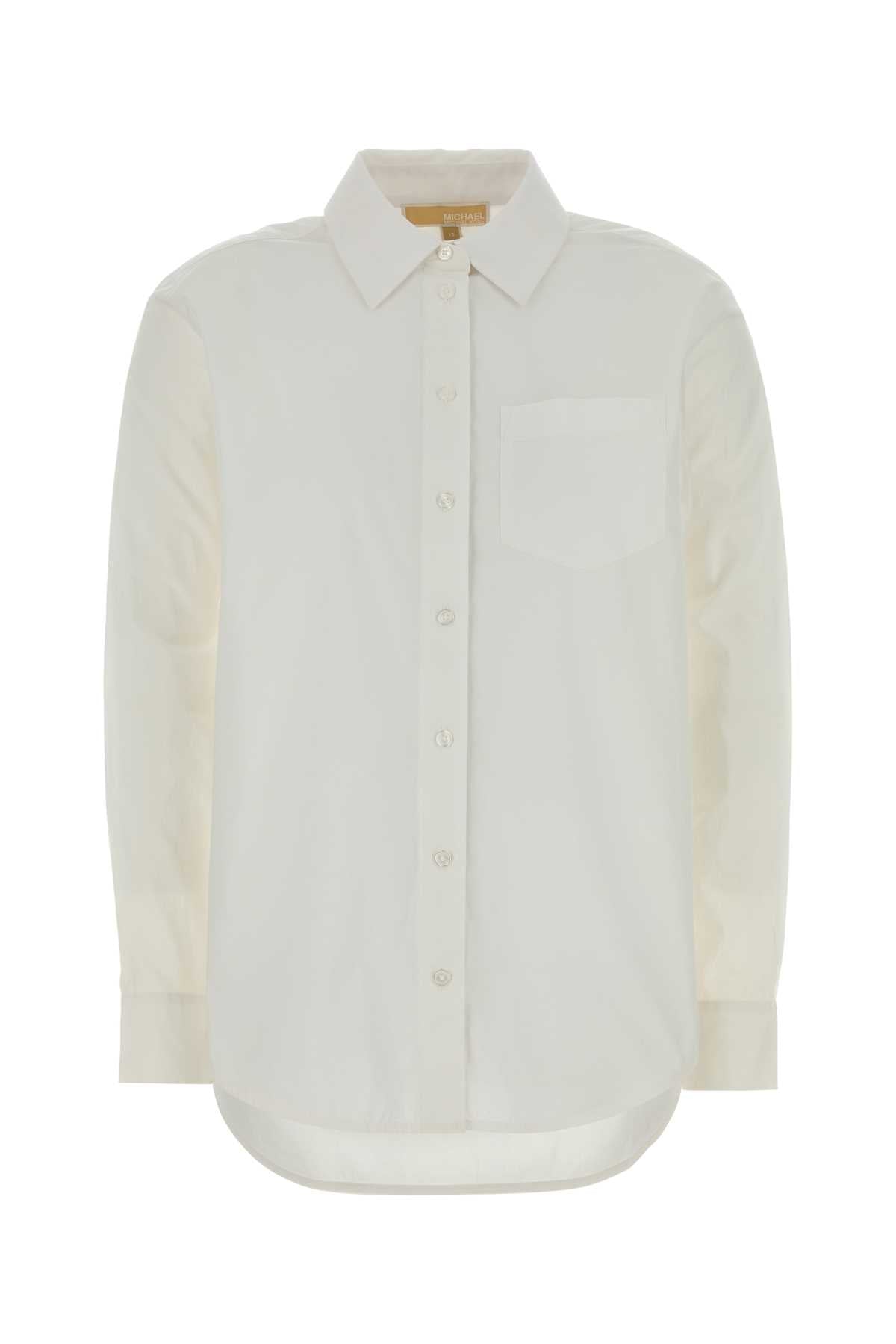 White Cotton Shirt Organic Camicie