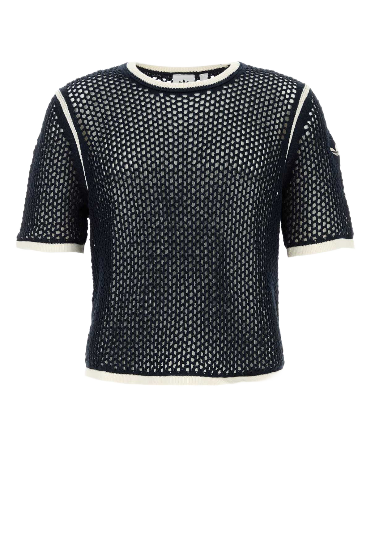 Navy Blue Crochet Wales Bonner X Adidas T-Shirt Wonderwhitegreenbluebirdnightindigo Exterior: Cotton Polyester