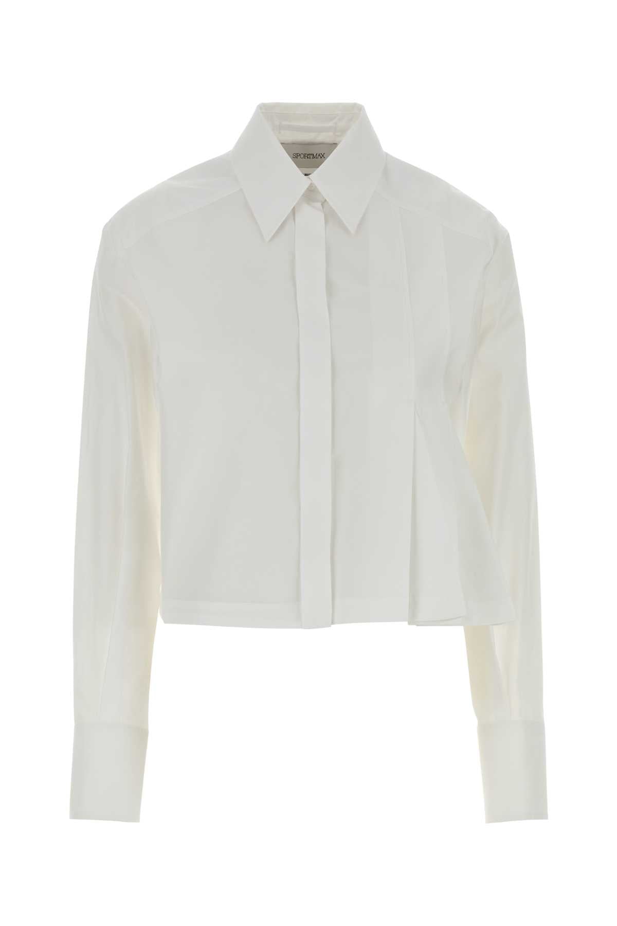 White Poplin Certo Shirt Bianco Ottico Exterior: Cotton Camicie