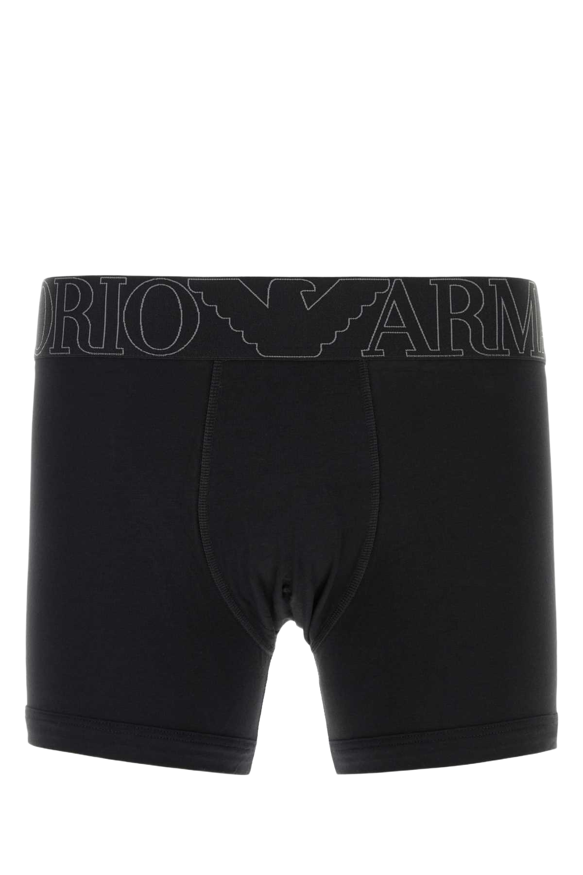 Black Stretch Cotton Boxer Intimo