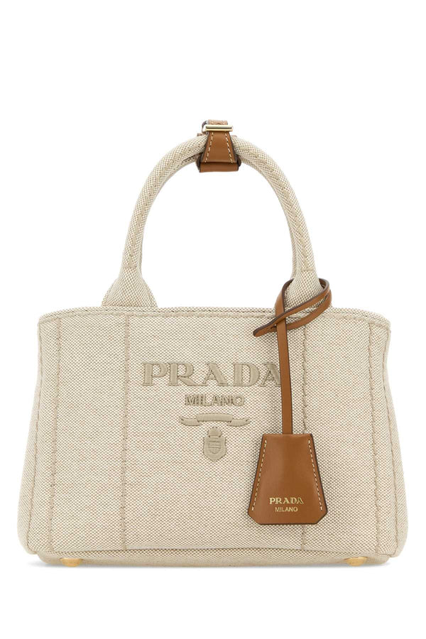 Prada Mano Exterior: 100% Fabric handbag in beige