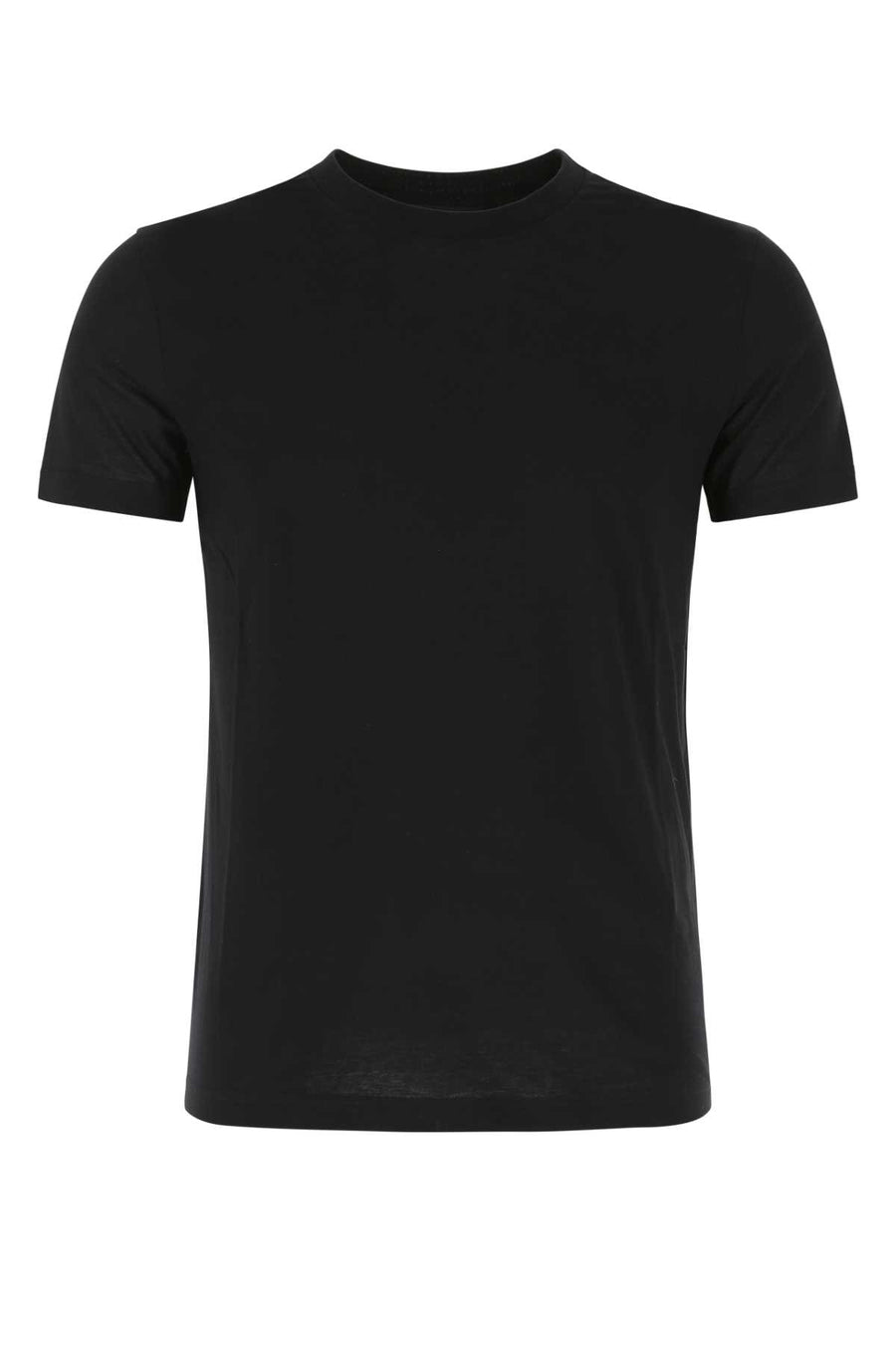 Black Cotton T-Shirt Set F0002 Exterior